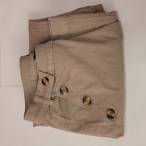Simply Vera Wide Leg khaki Cropped Pants / 8. - Picture 8 of 9